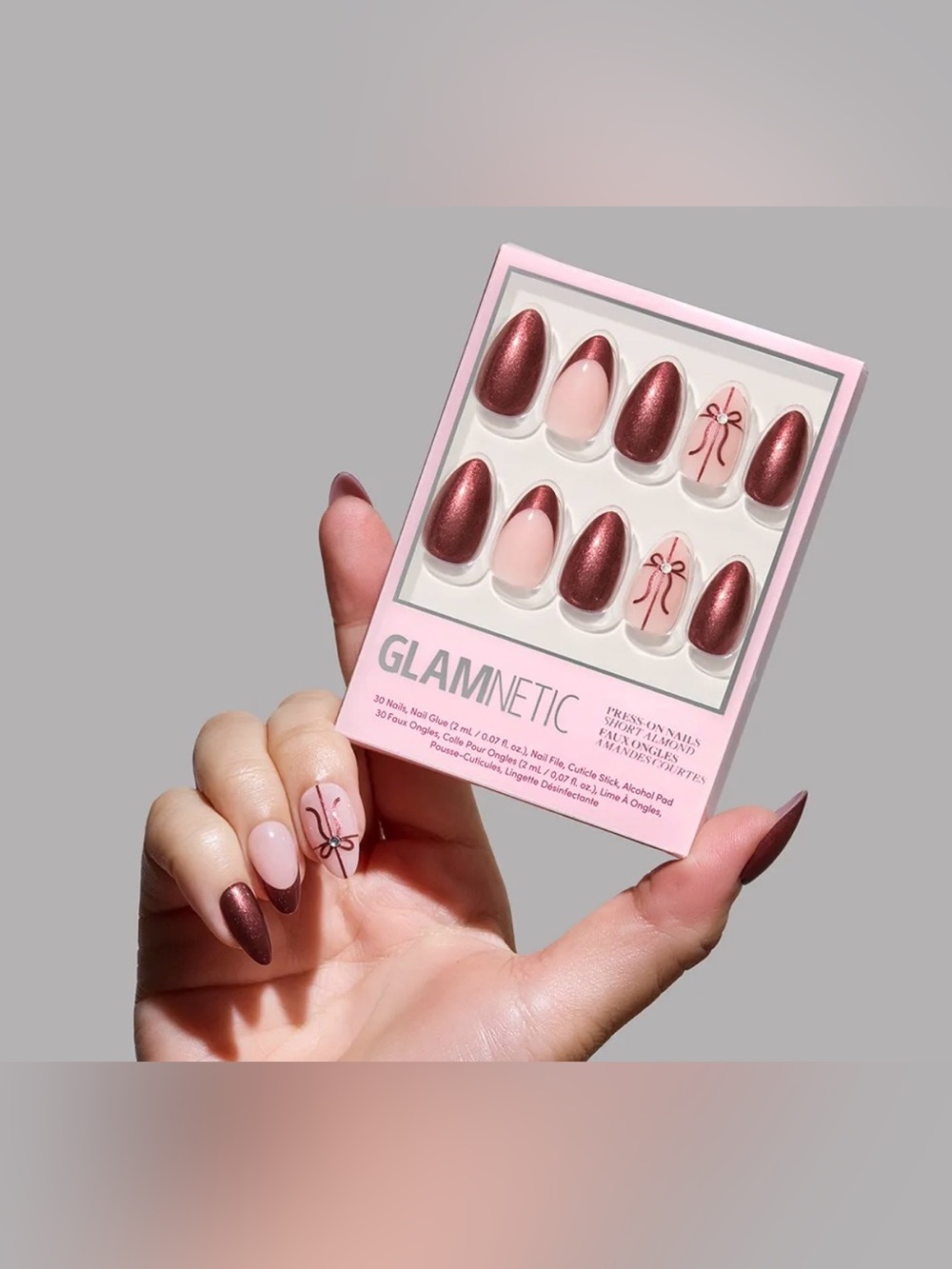 Glamnetic Short Almond Press On Nails SHE’S A Gift NIB